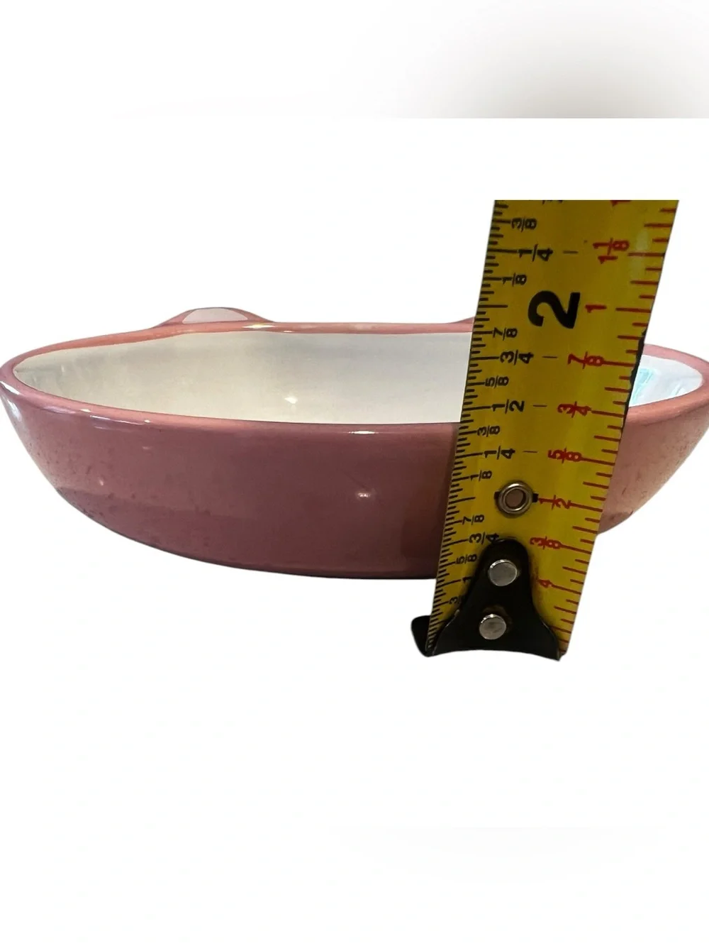 Pink Cat-Shaped Ceramic Accessory Dish- Cute Whisker Design EUC